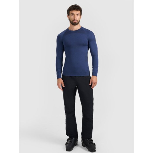 Męska bielizna termoaktywna (góra) 4F 4FWAW25USEAM237 - granatowa ze sklepu Sportstylestory.com w kategorii Bielizna termoaktywna męska - zdjęcie 187642276