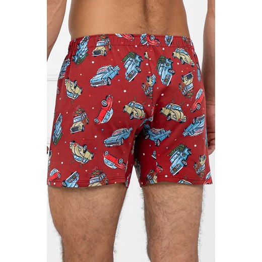 Świąteczne bokserki męskie Retro Bis, Kolor czerwony-wzór, Rozmiar S, Italian Fashion ze sklepu Primodo w kategorii Majtki męskie - zdjęcie 187642459