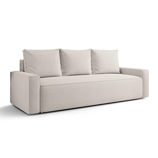 Kremowa rozkładana sofa z pojemnikiem W8-T74 ze sklepu Edinos.pl w kategorii Sofy i kanapy - zdjęcie 187643009