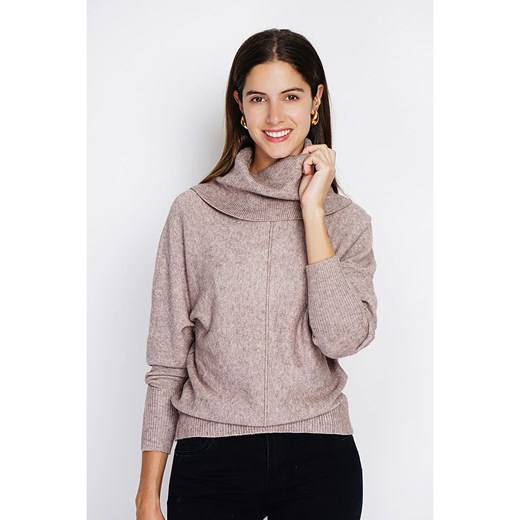 ASSUILI Sweter w kolorze szarobrązowym ze sklepu Limango Polska w kategorii Swetry damskie - zdjęcie 187643119