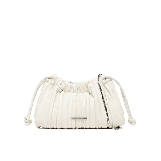 Torebka Calvin Klein Drawstring Plisse Conv Mini Cb P LV04F3077G Biały ze sklepu eobuwie.pl w kategorii Kopertówki - zdjęcie 187643178