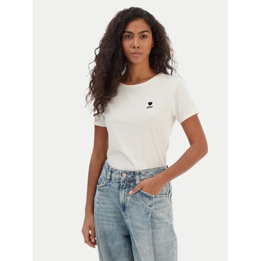 BOSS T-Shirt Elove 50556994 Beżowy Regular Fit ze sklepu MODIVO w kategorii Bluzki damskie - zdjęcie 187643277