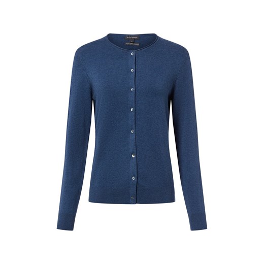 Franco Callegari Kardigan damski z zawartością kaszmiru Kobiety indygo marmurkowy ze sklepu vangraaf w kategorii Swetry damskie - zdjęcie 187643646