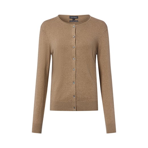 Franco Callegari Kardigan damski z zawartością kaszmiru Kobiety taupe marmurkowy ze sklepu vangraaf w kategorii Swetry damskie - zdjęcie 187643647