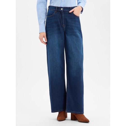 Msch Copenhagen Dżinsy - MSCHAdna Alena Kobiety Bawełna dark stone jednolity ze sklepu vangraaf w kategorii Jeansy damskie - zdjęcie 187643676