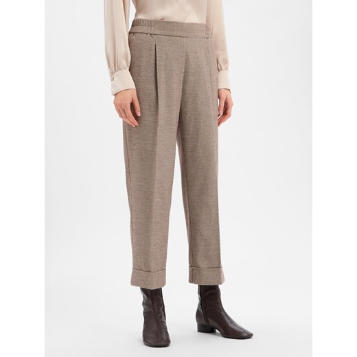 Opus Damskie spodnie materiałowe - Maikito Pepita Kobiety czekoladowy wzorzysty ze sklepu vangraaf w kategorii Spodnie damskie - zdjęcie 187643687