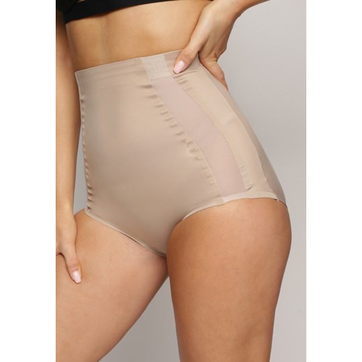 Beżowe Majtki Modelujące z Wysoką Talią Elissia ze sklepu renee.pl w kategorii Majtki damskie - zdjęcie 187643727