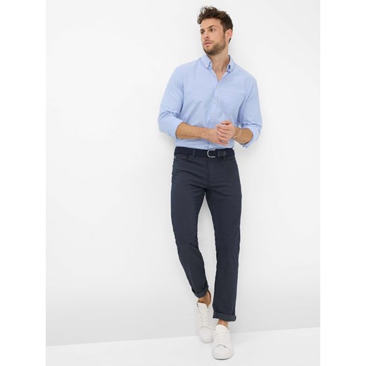 BRAX Chino - Chuck Mężczyźni Bawełna granatowy wzorzysty ze sklepu vangraaf w kategorii Spodnie męskie - zdjęcie 187644695