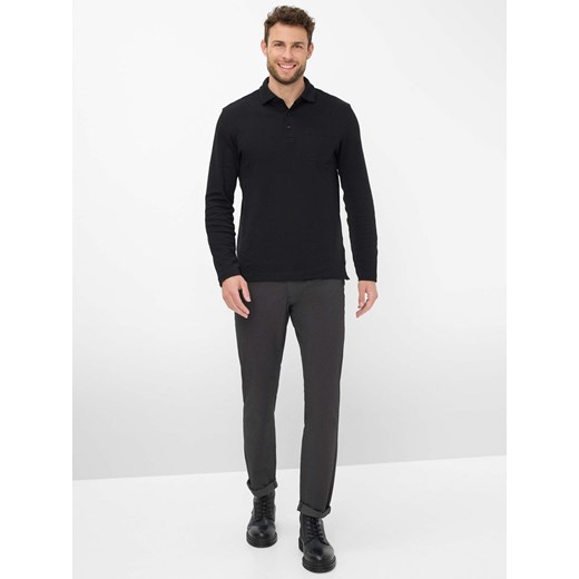 BRAX Chino - Chuck Mężczyźni Bawełna czarny wzorzysty ze sklepu vangraaf w kategorii Spodnie męskie - zdjęcie 187644696