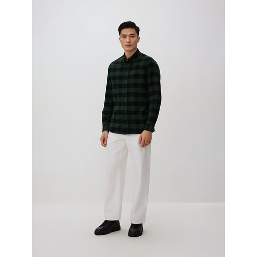 Reserved - Koszula regular fit w kratę - zielony ze sklepu Reserved w kategorii Koszule męskie - zdjęcie 187644765