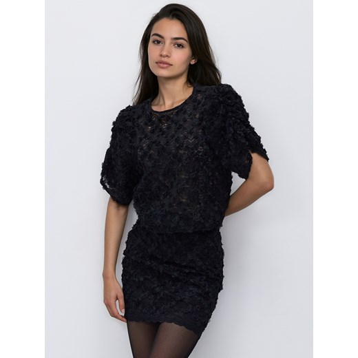 Reserved - Bluzka z aplikacjami - czarny ze sklepu Reserved w kategorii Bluzki damskie - zdjęcie 187644787