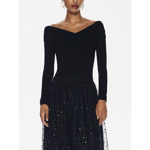 Reserved - Body z odkrytymi ramionami - czarny ze sklepu Reserved w kategorii Body damskie - zdjęcie 187644836