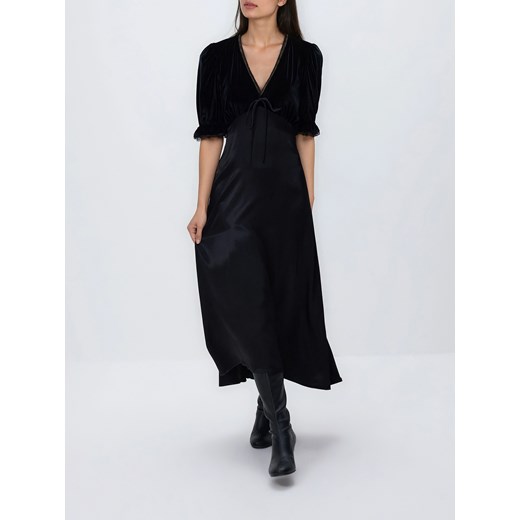 Reserved - Sukienka z wiskozy - czarny ze sklepu Reserved w kategorii Sukienki - zdjęcie 187644897