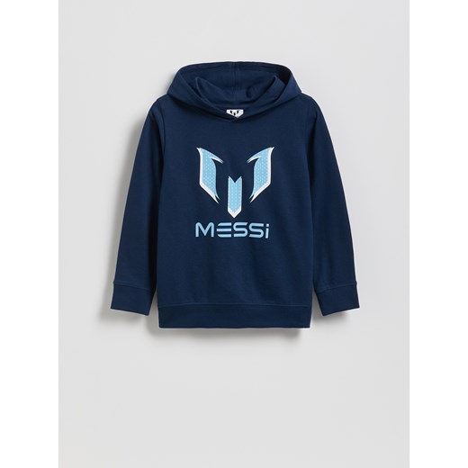 Reserved - Bluza z kapturem Messi - granatowy ze sklepu Reserved w kategorii Bluzy chłopięce - zdjęcie 187645047
