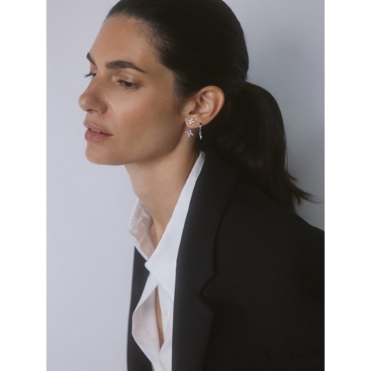 Reserved - Zestaw kolczyków z cyrkoniami - srebrny Reserved ONE SIZE Reserved