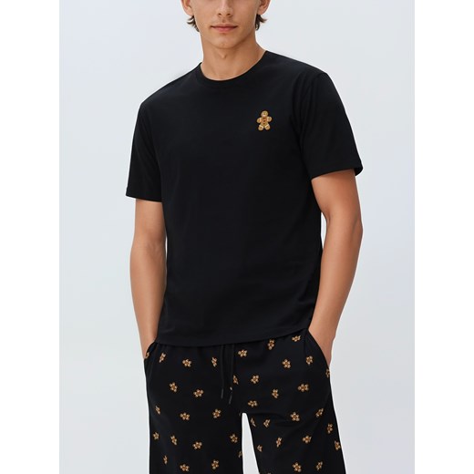 Reserved - Dwuczęściowa piżama ze świątecznym motywem - czarny ze sklepu Reserved w kategorii Piżamy męskie - zdjęcie 187645159