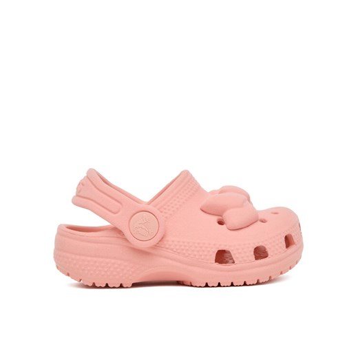 Crocs Klapki Toddler Classic Velvet Bow Clog 211887 Różowy ze sklepu MODIVO w kategorii Klapki dziecięce - zdjęcie 187646417