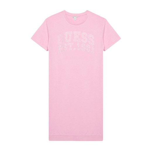 Guess Sukienka codzienna J6RK00 KA6R4 Różowy Regular Fit ze sklepu MODIVO w kategorii Sukienki dziewczęce - zdjęcie 187646449