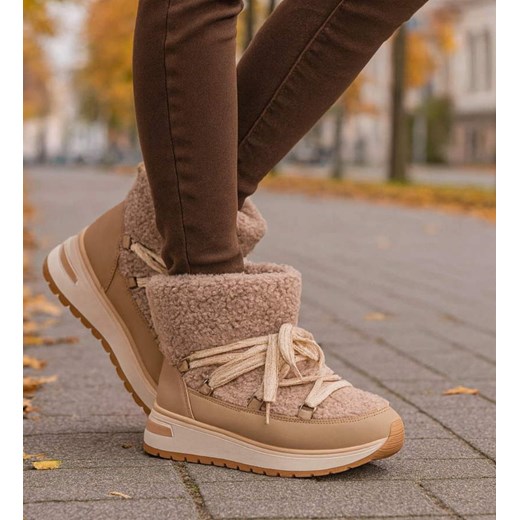 Zimowe botki śniegowce z futerkiem /F6-1 18538 G341/ ze sklepu Pantofelek24.pl w kategorii Śniegowce damskie - zdjęcie 187648257