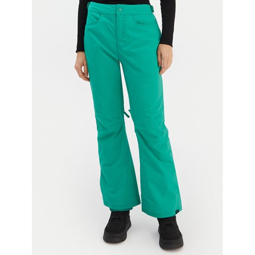 Roxy Spodnie snowboardowe Backyard ERJTP03299 Zielony Tailored Fit ze sklepu MODIVO w kategorii Spodnie damskie - zdjęcie 187648779