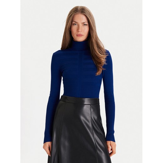 Morgan Golf 132-MENTOS.M Niebieski Slim Fit ze sklepu MODIVO w kategorii Swetry damskie - zdjęcie 187648827