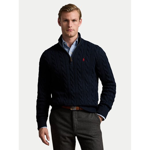 Polo Ralph Lauren Sweter 710810841001 Granatowy Regular Fit ze sklepu MODIVO w kategorii Swetry męskie - zdjęcie 187648829