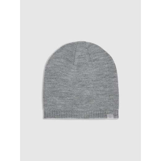 Czapka zimowa uniseks 4F 4FWMM00ACAPU633 - szara ze sklepu Sportstylestory.com w kategorii Czapki zimowe damskie - zdjęcie 187649917