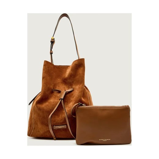 GIANNI CHIARINI Torebka na ramię + saszetka SIENNA | zamsz ze sklepu Gomez Fashion Store w kategorii Torebki worki - zdjęcie 187650565