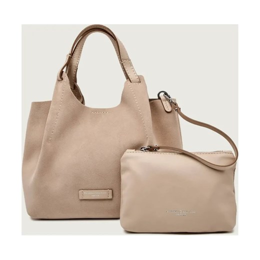 GIANNI CHIARINI Torebka na ramię + saszetka DUA | zamsz ze sklepu Gomez Fashion Store w kategorii Torby Shopper bag - zdjęcie 187650568