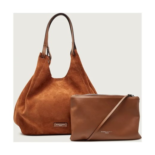 GIANNI CHIARINI Shopperka + saszetka DUA | zamsz ze sklepu Gomez Fashion Store w kategorii Torby Shopper bag - zdjęcie 187650569