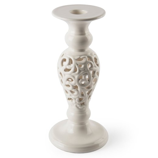 Trendy Kitchen by EXCÉLSA Świecznik w kolorze białym - wys. 20 x Ø 9 cm ze sklepu Limango Polska w kategorii Świeczniki - zdjęcie 187652356