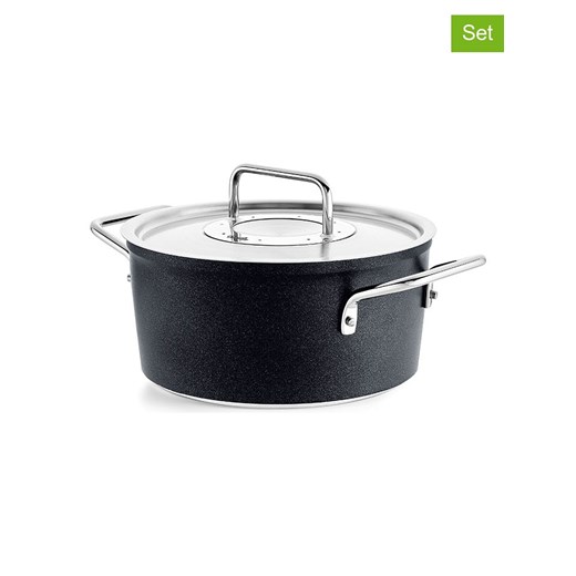 Fissler 2-częściowy zestaw &quot;Adamant®&quot; w kolorze czarnym - Ø 18 cm ze sklepu Limango Polska w kategorii Garnki - zdjęcie 187652545