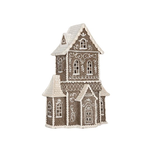 Clayre &amp; Eef Dekoracyjny domek LED w kolorze jasnobrązowym - 23 x 33 x 11 cm ze sklepu Limango Polska w kategorii Dekoracje - zdjęcie 187652598