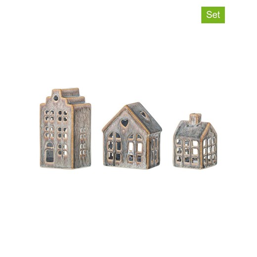 Bloomingville Świeczniki (3 szt.) &apos;&apos;Kalia&apos;&apos; w kolorze szarym ze sklepu Limango Polska w kategorii Świeczniki - zdjęcie 187652698