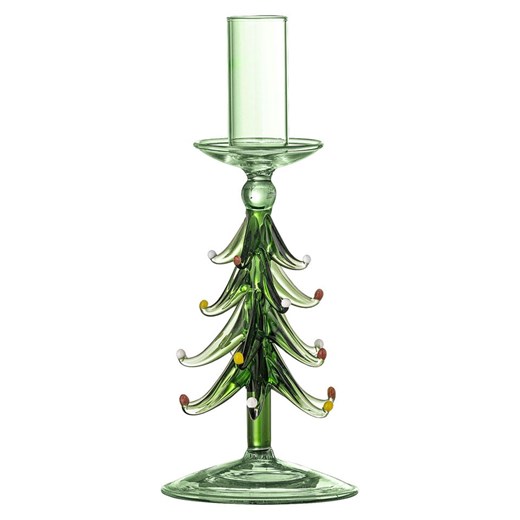 Bloomingville Świecznik &quot;Brant&quot; w kolorze zielonym - wys. 20 x Ø 8 cm ze sklepu Limango Polska w kategorii Świeczniki - zdjęcie 187652748