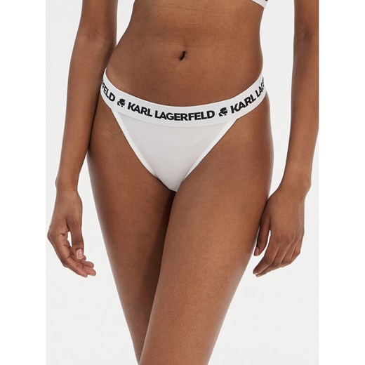 KARL LAGERFELD Figi brazylijskie A1W47011 Biały ze sklepu MODIVO w kategorii Majtki damskie - zdjęcie 187653226