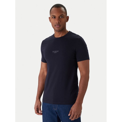 Guess T-Shirt M2YI72 I3Z14 Granatowy Slim Fit ze sklepu MODIVO w kategorii T-shirty męskie - zdjęcie 187653598