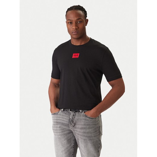 Hugo T-Shirt Diragolino212 50447978 Czarny Regular Fit ze sklepu MODIVO w kategorii T-shirty męskie - zdjęcie 187654206