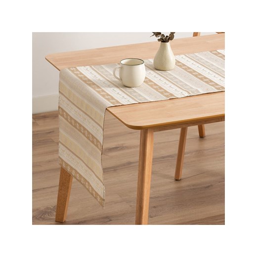 GAMUSI Bieżnik &quot;Ribbon&quot; w kolorze złoto-beżowym ze sklepu Limango Polska w kategorii Obrusy i bieżniki - zdjęcie 187660995