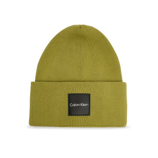 Calvin Klein Czapka K50K509682 Zielony ze sklepu MODIVO w kategorii Czapki zimowe męskie - zdjęcie 187661209