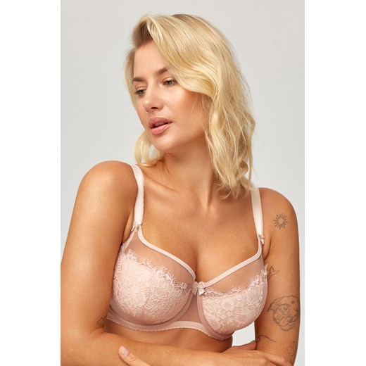 Azal Sara biustonosz miękki na fiszbinach, regulowane ramiączka beżowy ze sklepu kontri.pl w kategorii Biustonosze - zdjęcie 187661959