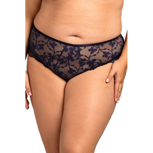 Nessa Ana N01 figi koronkowe, klasyczny krój granat ze sklepu kontri.pl w kategorii Majtki damskie - zdjęcie 187661977