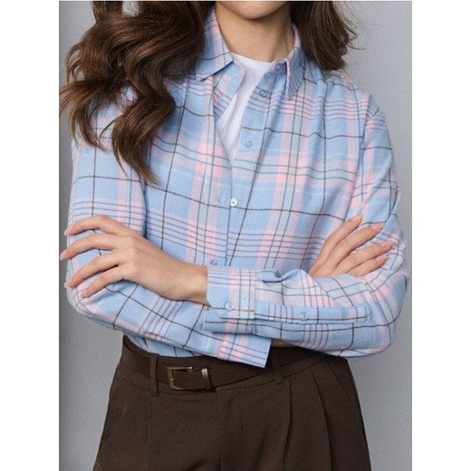 Sinsay - Koszula w kratę - różowy ze sklepu Sinsay w kategorii Koszule damskie - zdjęcie 187662538