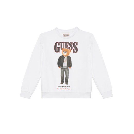 Guess Bluza L6RQ05 KAD74 Biały Regular Fit ze sklepu MODIVO w kategorii Bluzy chłopięce - zdjęcie 187662899