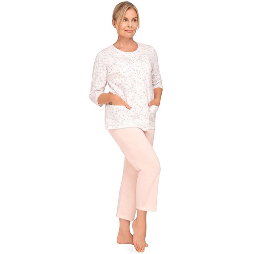 Bawełniana piżama damska z długimi spodniami Maria II 201 33, Kolor ecru-beżowy, Rozmiar M, MARTEL ze sklepu Primodo w kategorii Piżamy damskie - zdjęcie 187663266