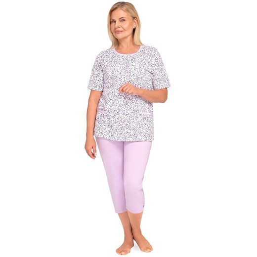 Bawełniana piżama damska rozpinana Kasia I 265 24, Kolor fioletowy-wzór, Rozmiar M, MARTEL ze sklepu Primodo w kategorii Piżamy damskie - zdjęcie 187663278