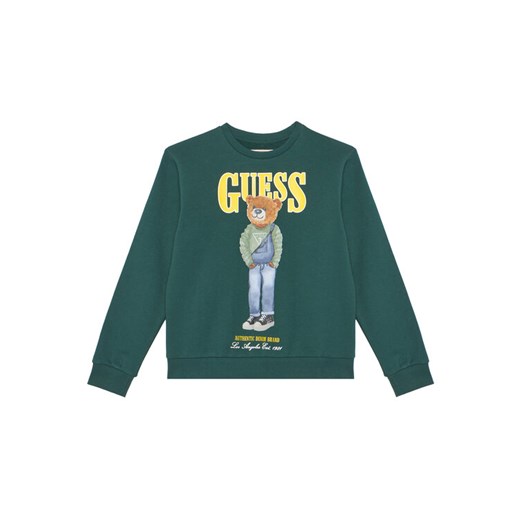 Guess Bluza L6RQ05 KAD74 Zielony Regular Fit ze sklepu MODIVO w kategorii Bluzy chłopięce - zdjęcie 187664957