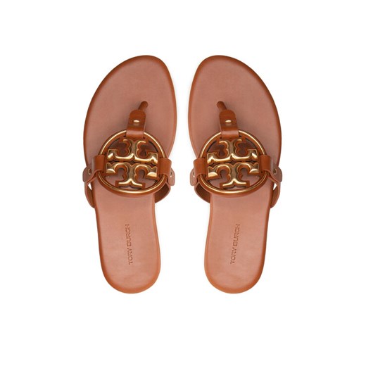 Tory Burch Japonki Miller 136593 Brązowy ze sklepu MODIVO w kategorii Klapki damskie - zdjęcie 187664969