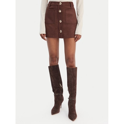 Bardot Spódnica z imitacji skóry Lorenzo 59673SB1 Brązowy Regular Fit ze sklepu MODIVO w kategorii Spódnice - zdjęcie 187664975
