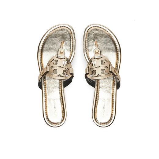Tory Burch Japonki Miller 162596 Złoty ze sklepu MODIVO w kategorii Klapki damskie - zdjęcie 187664986